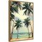 Palm Sky 3 by Design Fabrikken 16-in. W x 23-in. H. Canvas Wall Art Print Framed in Gold